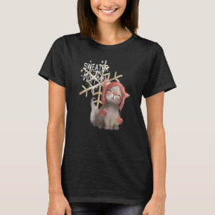 T-shirt Adorable Chat en chat temps Beanie neige flocon wi
