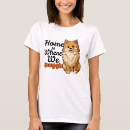 T-shirt Adorable chiot Pomeranian "Snuggle" – Mignon Kawai