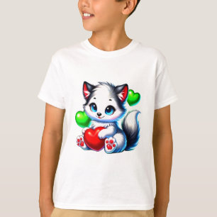 T-shirt Adorable Coeur-Coeur-Accrocher l'art chiot