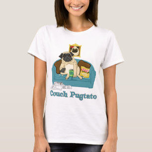 T-shirt Adorable Couch Pugtato Tee - shirts, Cadeaux
