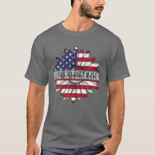 T-shirt Adorable Cute Blessed Daisy 4E Juillet Pré-K Ensei