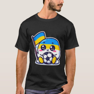 T-shirt Adorable fan ukrainienne Drapeau ukrainien Chariot