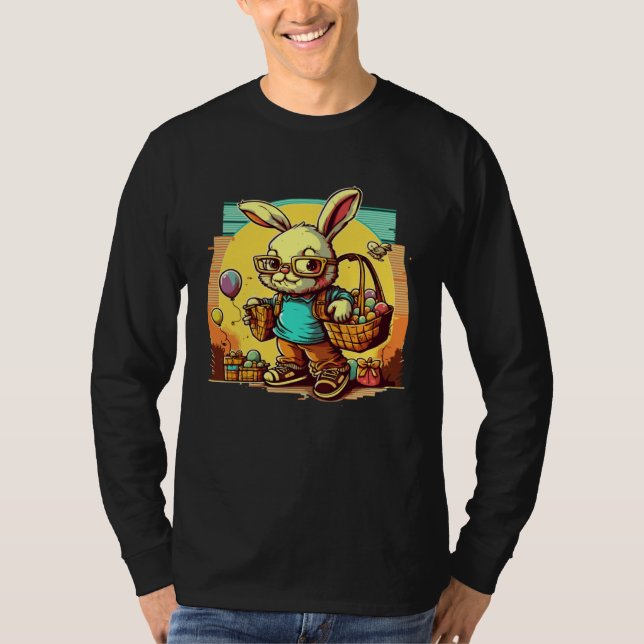 T-shirt Adorable Festive Easter Kids Cute Easter Bunny Gra (Devant)