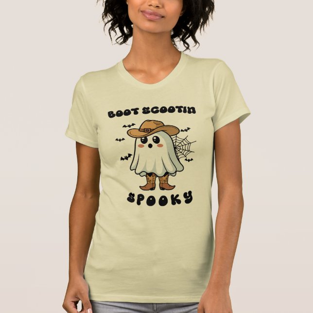 T-shirt Adorable Halloween Cowboy Ghost (Devant)