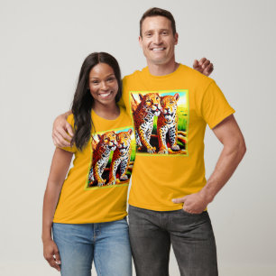 T-shirt Adorable Jaguar Cubs dans la Jungle. Commandez dès