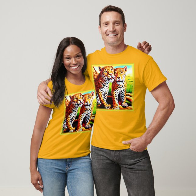 T-shirt Adorable Jaguar Cubs dans la Jungle. Commandez dès (Unisexe)