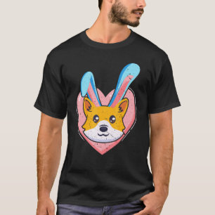T-shirt Adorable Joyeux Pâques Corgi Chien Lapin Oreilles