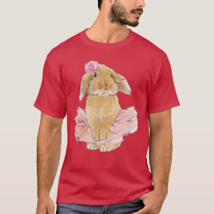 T-shirt adorable lapin Ballerina Portrait mignon Pâques Bu