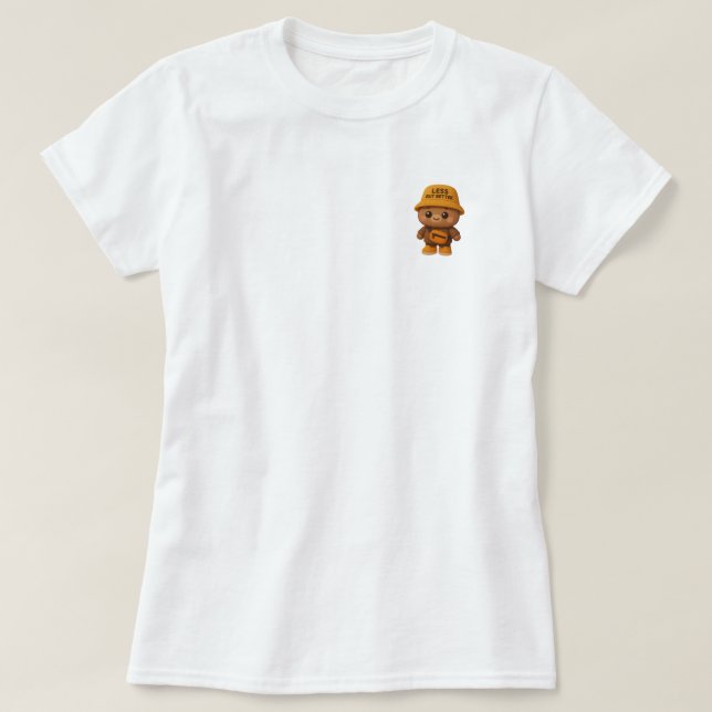T-shirt Adorable "Less But Better" Bear Tee (Design devant)