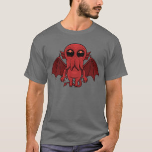 T-shirt Adorable Monstre de la mer de Cthulhu Rouge