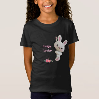 T-Shirt Adorable Peeking 3D Bunny with editable easter