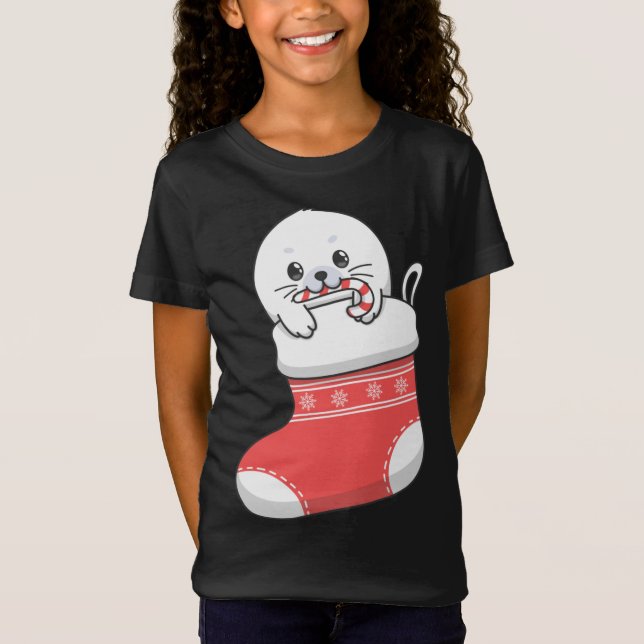 T-Shirt Adorable petit bébé phoque du Groenland mignon dan (Devant)