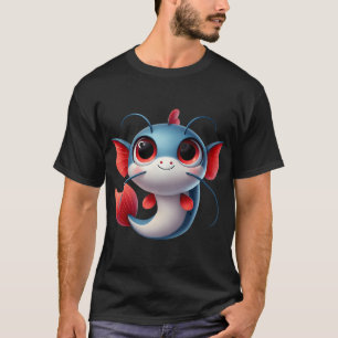 T-shirt Adorable Poisson-chat à queue rouge