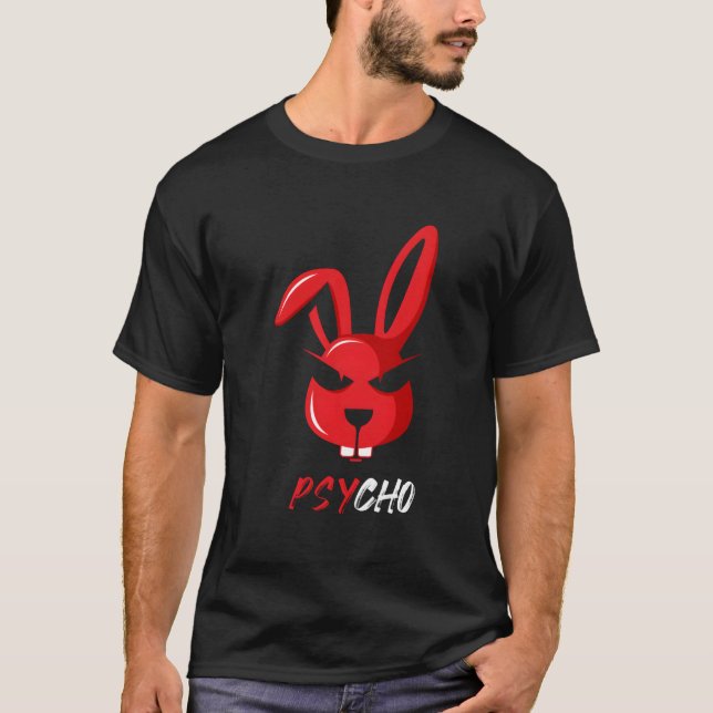 T-shirt Adorable Psycho Weird Bunny Rabbit (Devant)