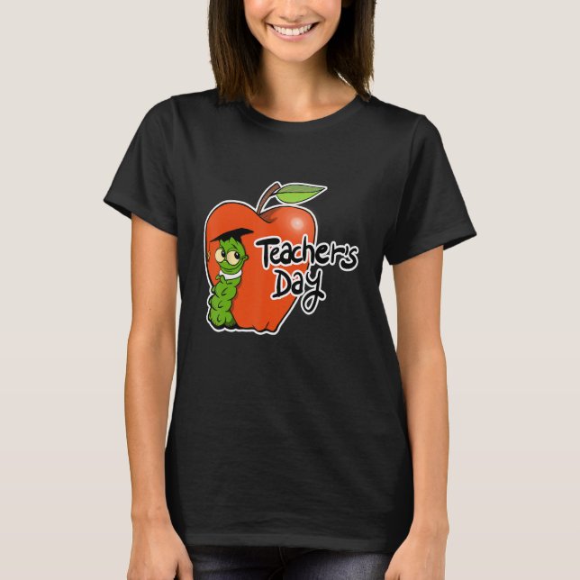 T-shirt Adorable Teacher's Day Apple Design - Perfect for  (Devant)