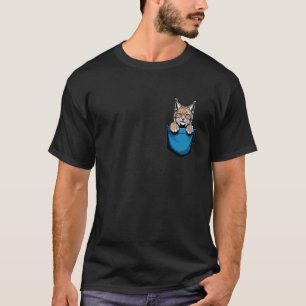 T-shirt Adorables Pocket Lynx Amoureux des Chats Sauvages