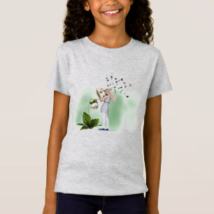 T-Shirt adorante lecture de livre mignonne fille
