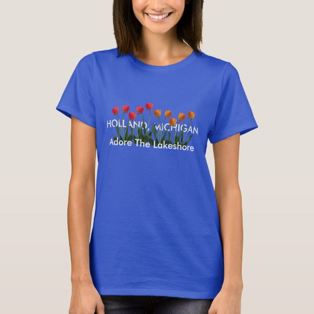 T-shirt Adorez la rive d'un lac - Hollande, Michigan (Devant)