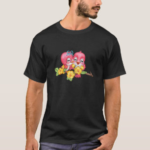 T-shirt Adorobale Birds Flower Clothes pour filles Ados Yo