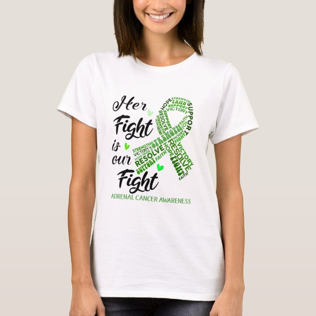 T-shirt Adrénal Cancer Awareness Month Ribbon Venin (Devant)