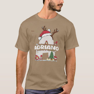 T-shirt Adriano Christmas w Adriano Nom pour les Noël drôl