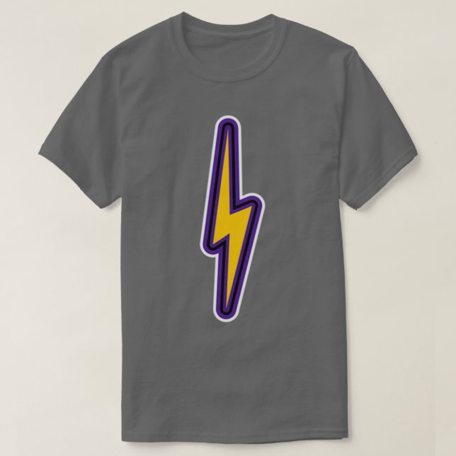 T-shirt Adrianx27s Boulon de foudre en or à ampli violet (Design devant)