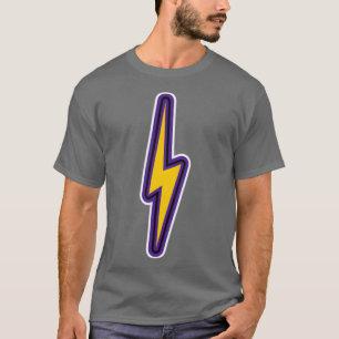 T-shirt Adrianx27s Boulon de foudre en or à ampli violet