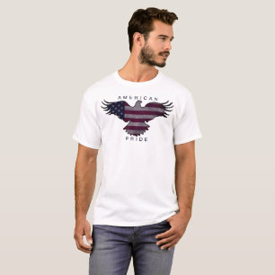T-SHIRT ADULTE AMÉRICAIN D'ATTERRISSEUR DE FIERTÉ