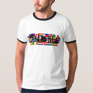 T-shirt adulte de sonnerie du monde d'ours