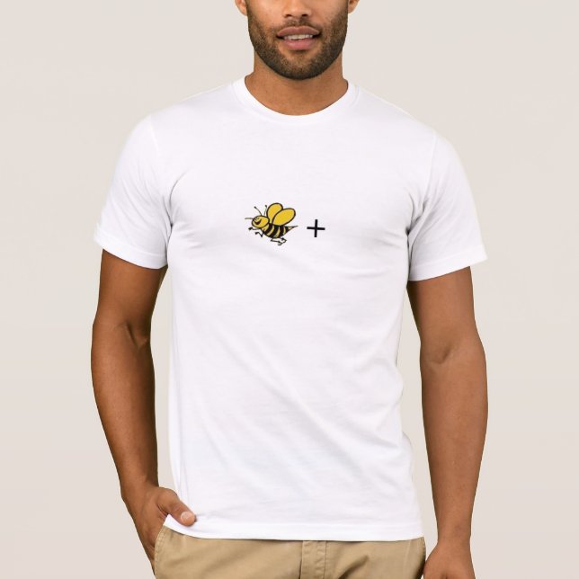 T-SHIRT ADULTE POSITIF d'ABEILLE - customisé (Devant)