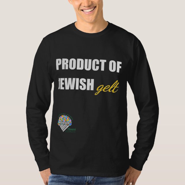 T-shirt Adults' Long-Sleeve Hanukkah Shirt - "Jewish gelt" (Devant)