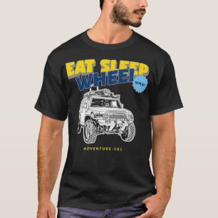 T-shirt Adventure 101 EAT SLEEP WHEEL REPEAT FJ Cruiser cl