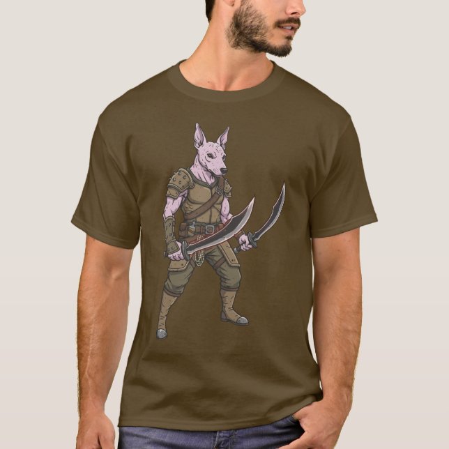 T-shirt adventure American Hairless Terrier gladiator dog (Devant)