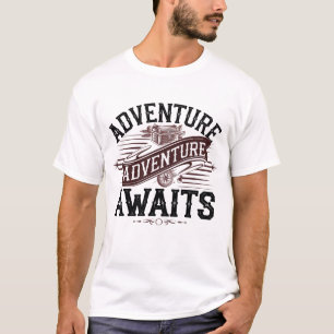 T-shirt Adventure Attend une typographie Vintage 2