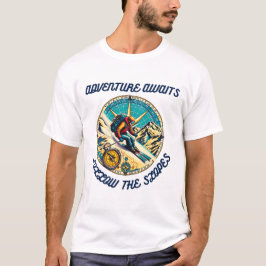 T-shirt Adventure Await Compass Ski Journey