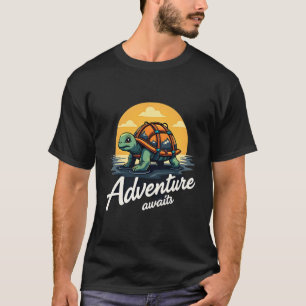 T-shirt Adventure Awaits est Randonnée Aventures est Plein