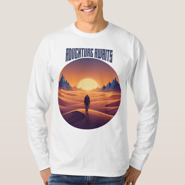 T-shirt Adventure Desert Tee — Chasing Dunes & Desert Sky (Devant)