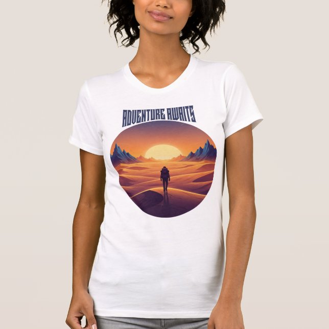 T-shirt Adventure Desert Tee — Chasing Dunes & Desert Sky (Devant)