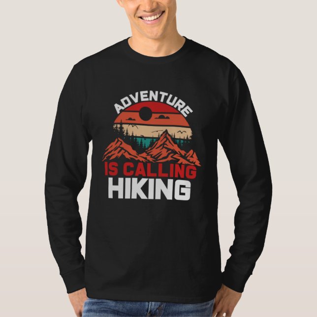 T-shirt Adventure is Calling Hiking (Devant)