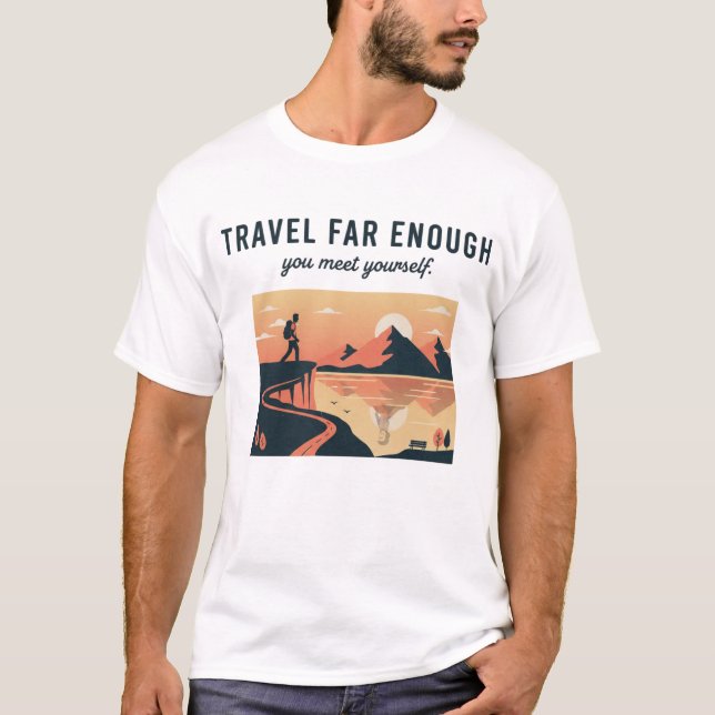 T-shirt Adventure Landscape Illustration (Devant)