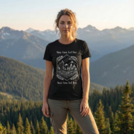 T-shirt Adventure Mountain Hexagon Nature Your Text