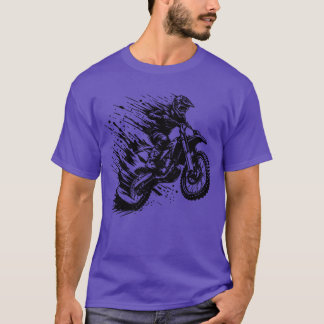 T-shirt Adventure Sport Motocross Hobby Style Drawing frie