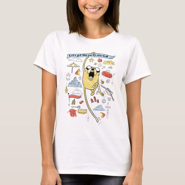 T-shirt Adventure Time | Party Jake Sketch (Devant)