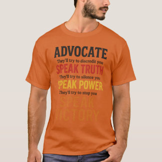 T-shirt ADVOCATE - Parler Vérité Parler Puissance Parler V