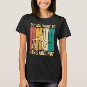 T-shirt Aérien En Soie Souhaitez-Vous Accrocher Autour De 