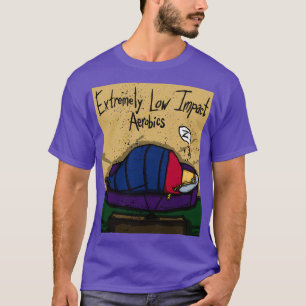 T-shirt Aérobic à très faible impact Yoga Cartoon