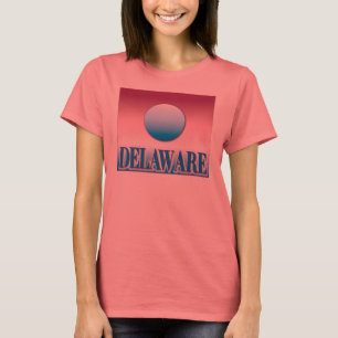 T-shirt Aerographe bleu de coucher du soleil du Delaware