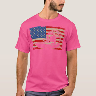 T-shirt Aéronef Amérique Drapeau I Patriotique Aéronef Cap