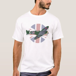 T-shirt Aéronef de chasse aux tirs d'épi surmarin avec d