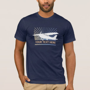 T-shirt Aéronefs à haute aile - Texte personnalisé